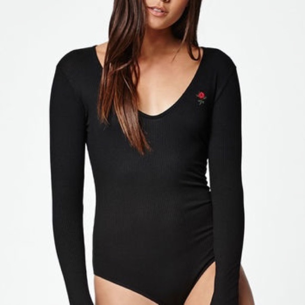 Pacsun La Hearts long sleeve black body suit